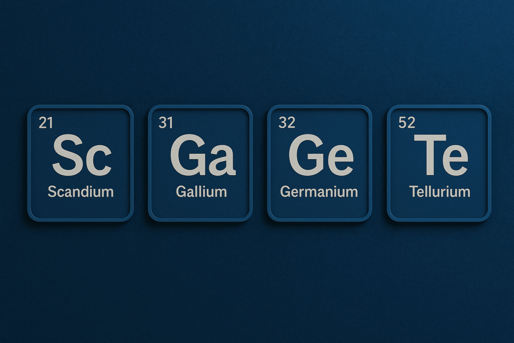 Scandium, Gallium, Germanium, Tellurium