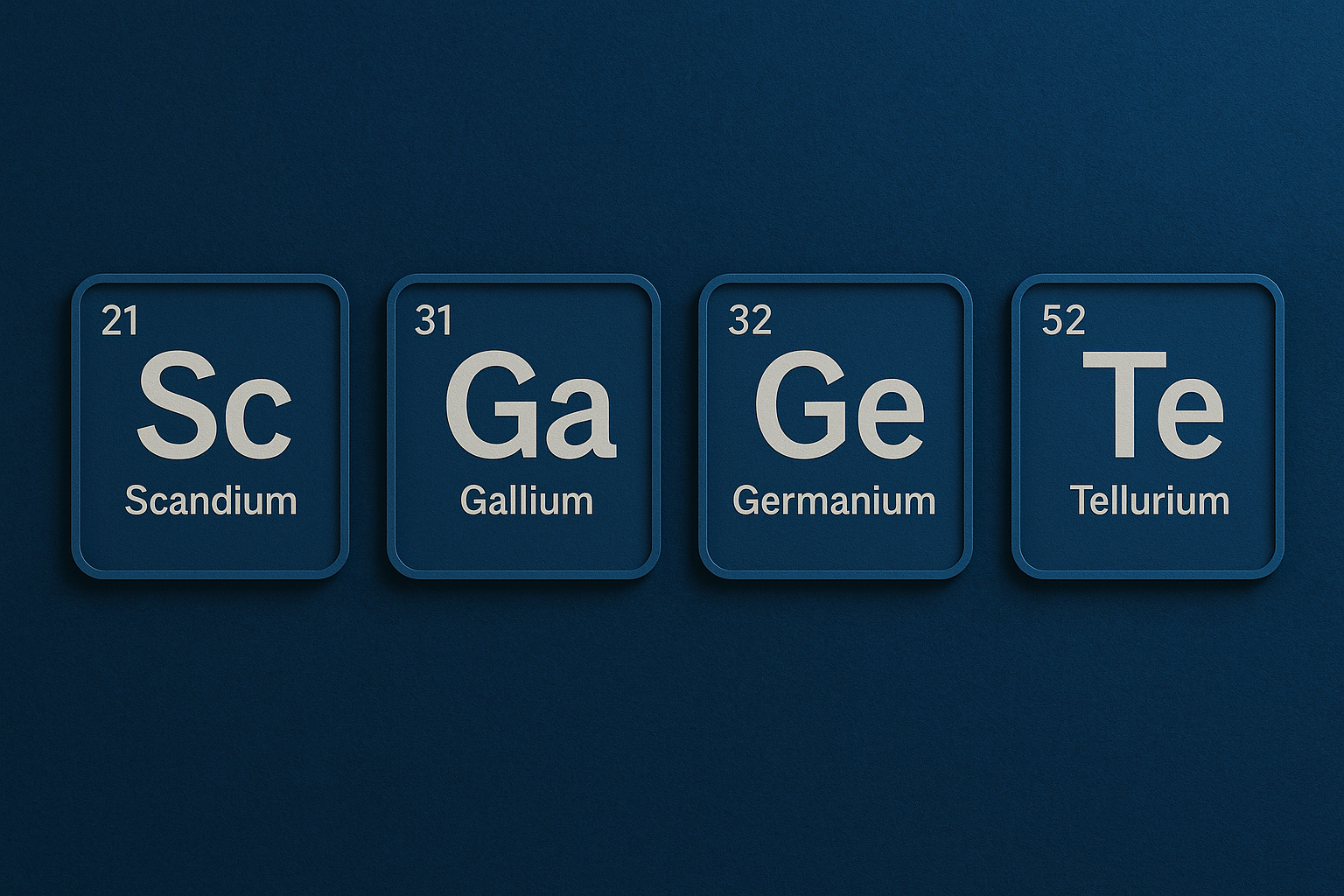 Scandium, Gallium, Germanium, Tellurium