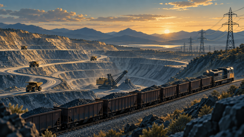 Editorial illustration: Mining and infrastructure